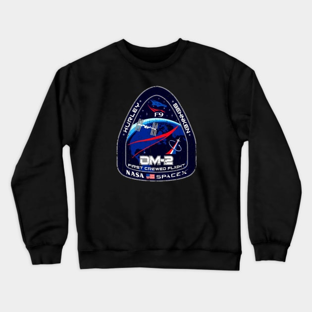 space x doug hurley and bob behnken Crewneck Sweatshirt by iceiceroom